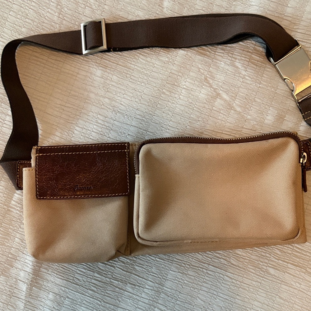 Ficcare Italian cloth & leather waist purse